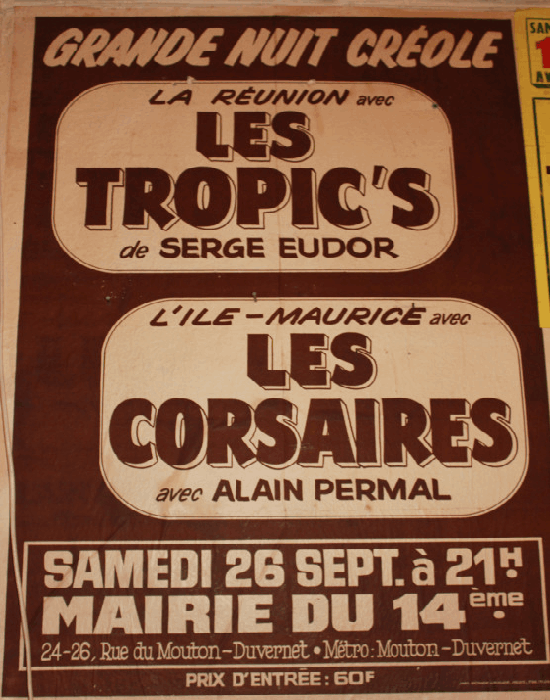 affiche concert tropics de Paris